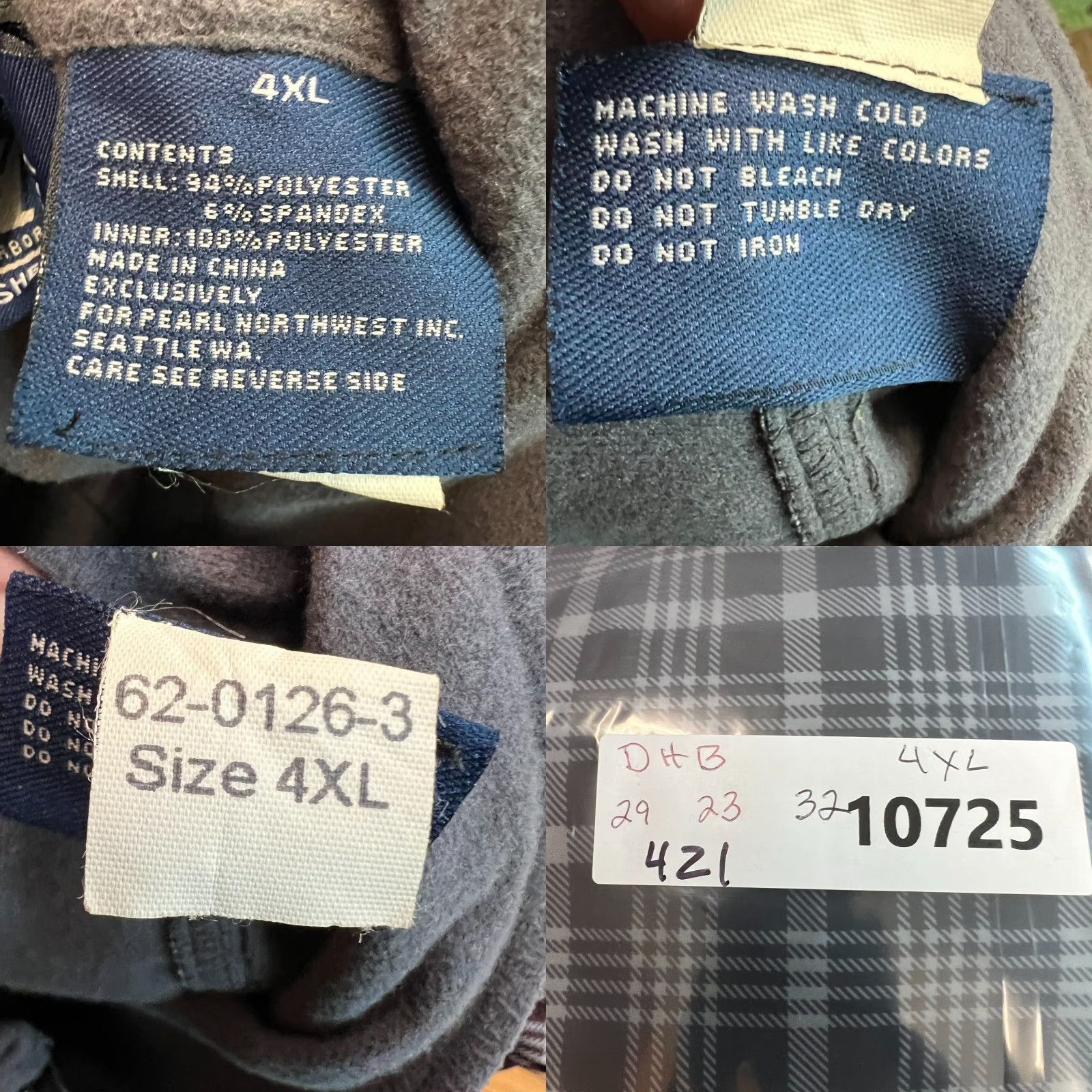 Vintage DHG Dutch Harbor Gear Plaid Light Lined Jacket Mens 4XL Gray Jacket Size US XXL / EU 58 / 5 - 8 Thumbnail
