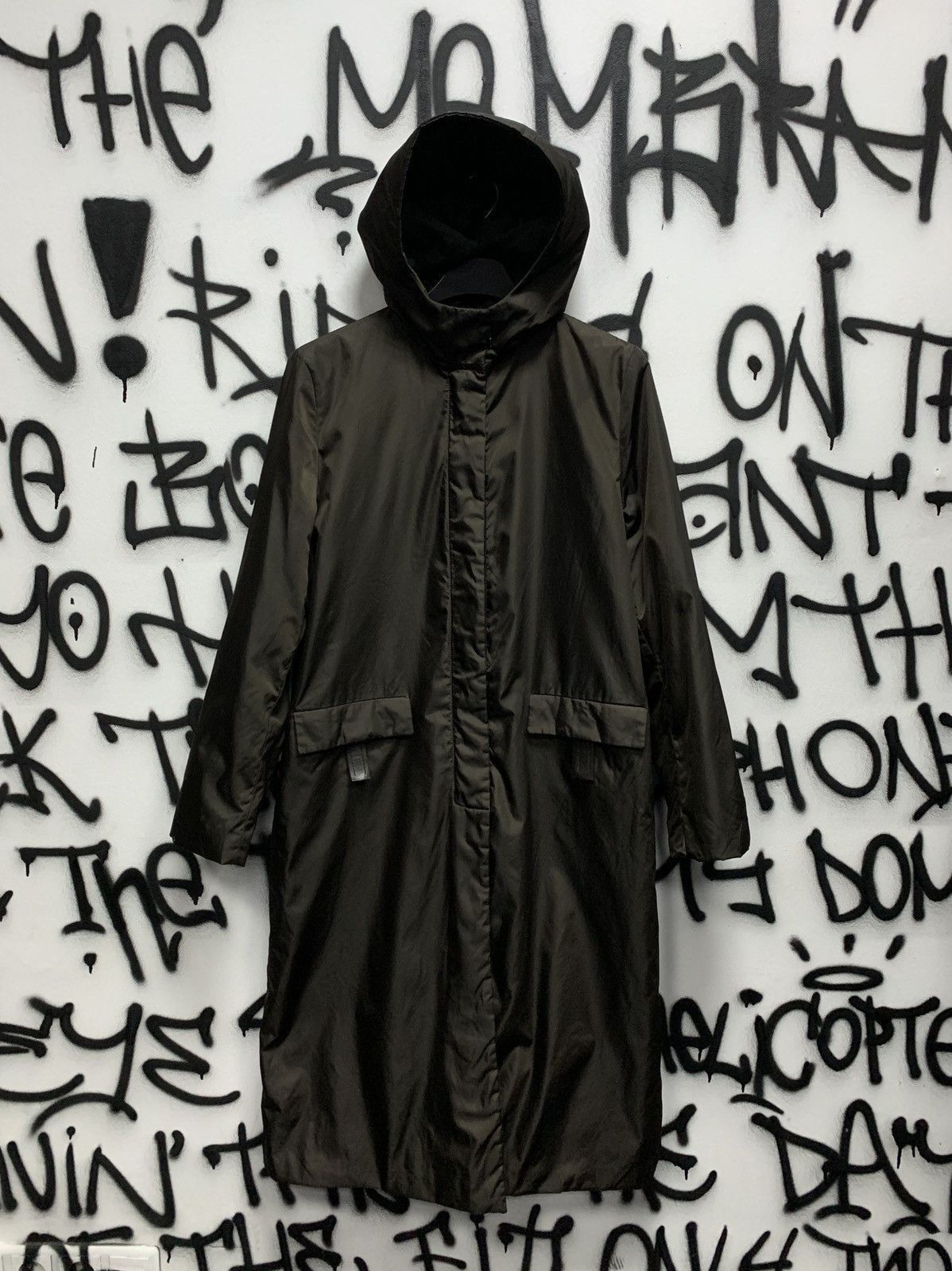 Prada RARE Prada Black Tag Long Nylon Hooded Jacket Parka Coat Size M / US 6-8 / IT 42-44 - 1 Thumbnail