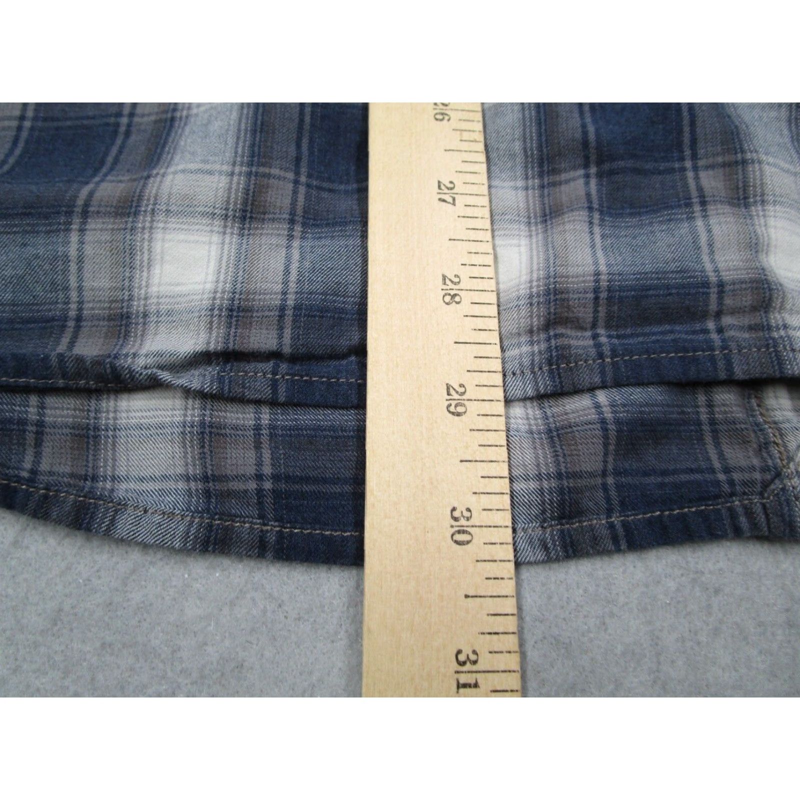 Lucky Brand Lucky Brand Shirt Mens XL Blue Plaid Button-Up Western Style with Pearl Snaps Size US XL / EU 56 / 4 - 7 Thumbnail