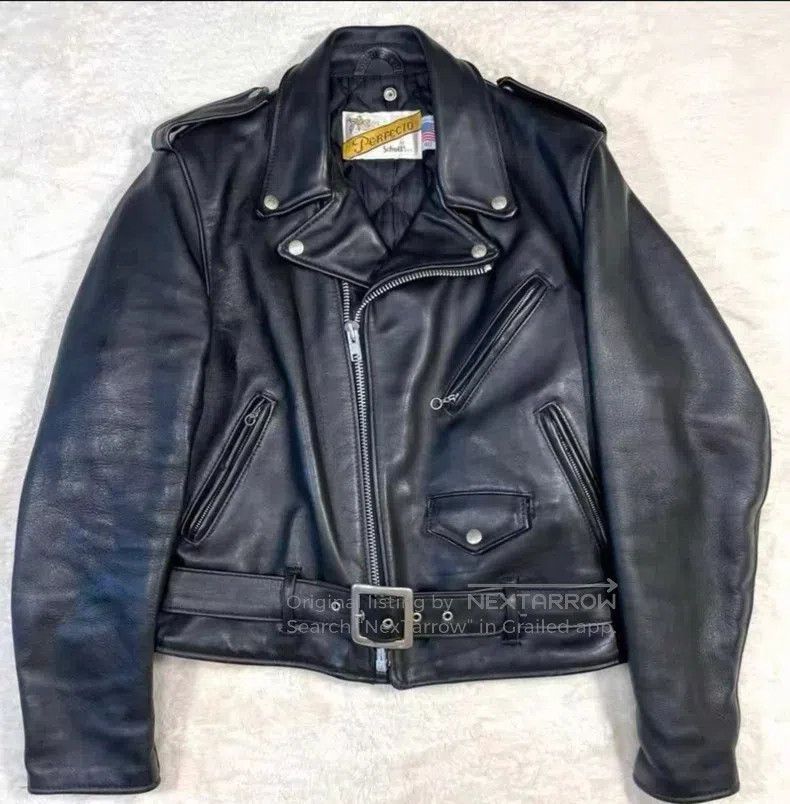 Schott Schott Leather coat Size US XXS / EU 40 - 1 Thumbnail