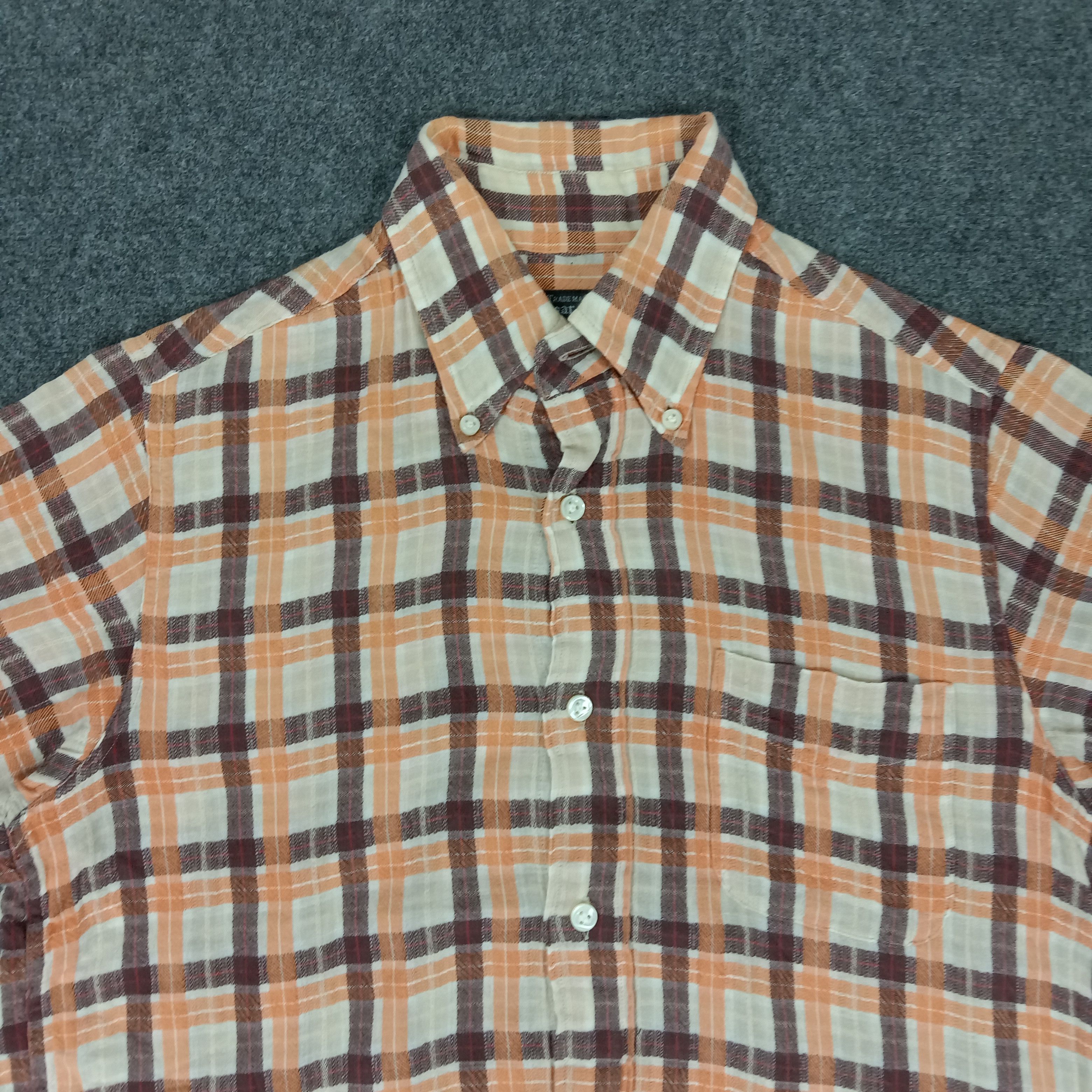 Japanese Brand × Sugar Cane × Vintage Sugar Cane Japanese Brand Tartan Shirt Size US M / EU 48-50 / 2 - 2 Thumbnail