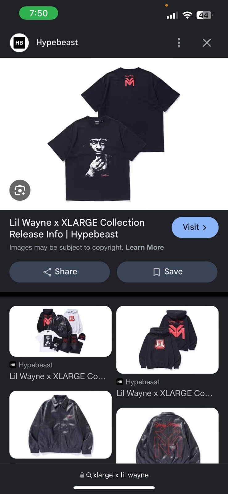 Xlarge Xlarge X Lilwayne Size US M / EU 48-50 / 2 - 1 Thumbnail