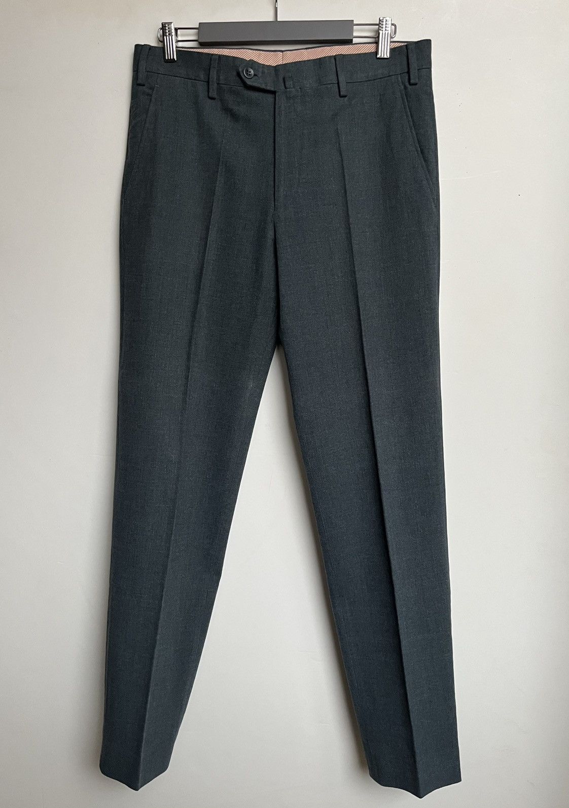 image of Loro Piana Straight Leg Classic Trousers in Grey, Men's (Size 31)