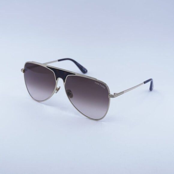 Tom Ford Tom Ford Ethan FT0935 28F Sunglasses Gold Aviator Frame Size ONE SIZE - 8 Thumbnail