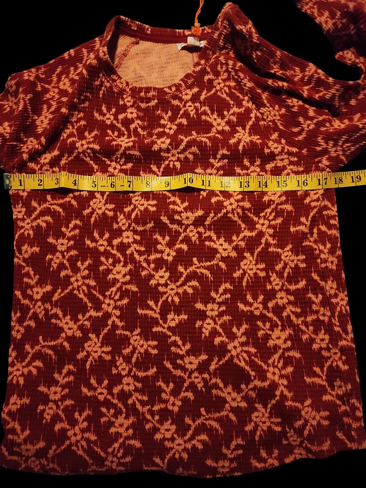 Other Knox Rose Burgundy Print Knit Long Sleeve Top Medium Size M / US 6-8 / IT 42-44 - 7 Thumbnail