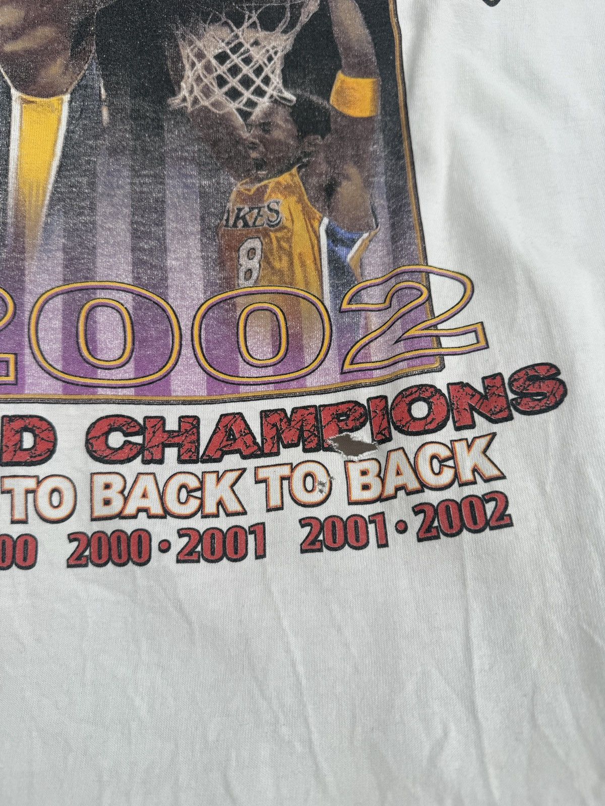 Fruit Of The Loom Vintage 2002 lakers tee kobe and shaq Size US XXL / EU 58 / 5 - 3 Thumbnail