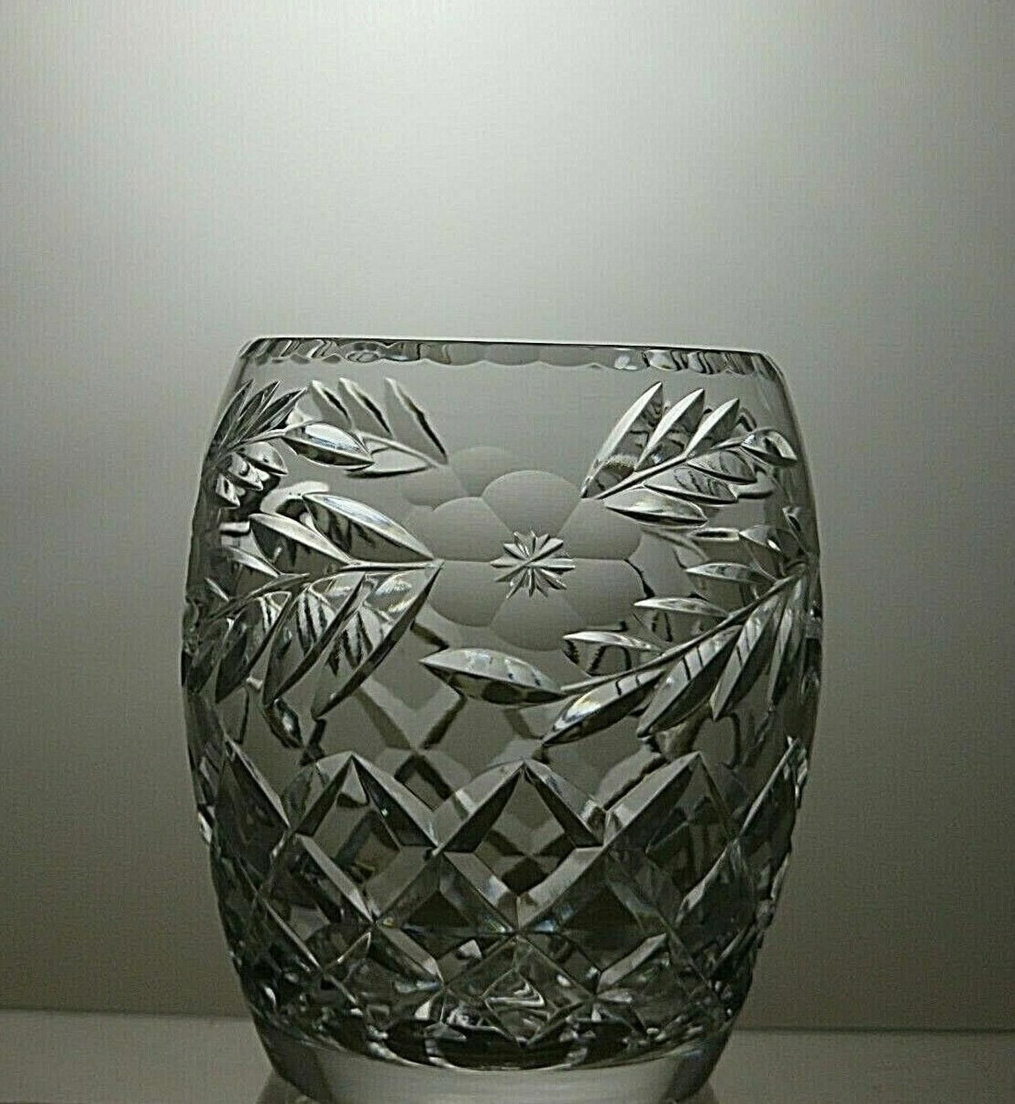 Other Tutbury Crystal Cut Glass Flower Pattern Vase 4 2/3"- 45B Size ONE SIZE - 2 Thumbnail