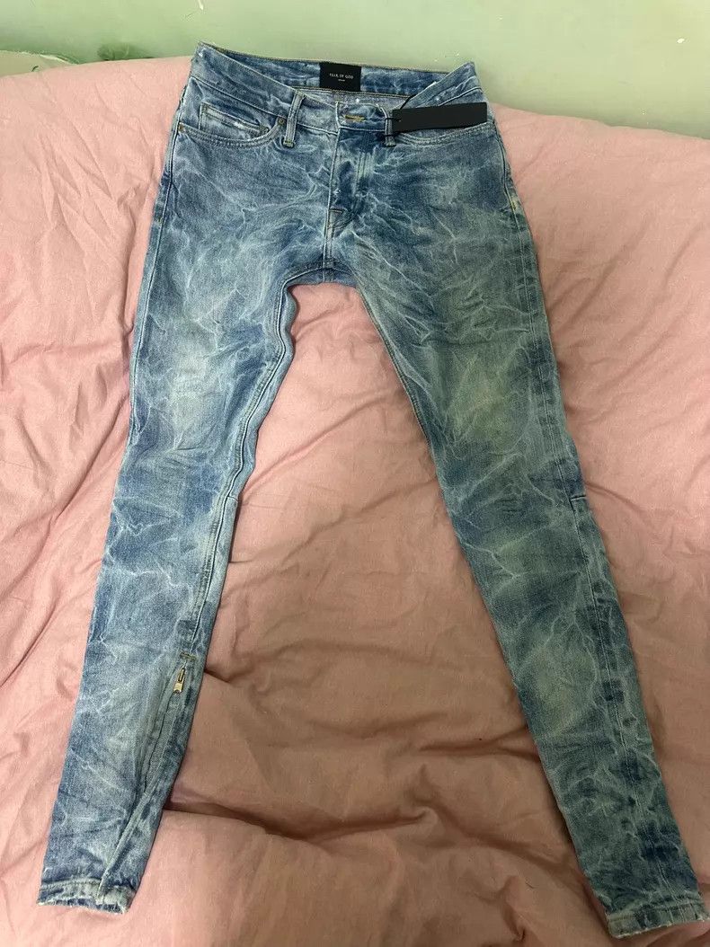 Fear of God Fear of God Season 5 Blue Water Ripple Jeans Size US 29 - 1 Thumbnail