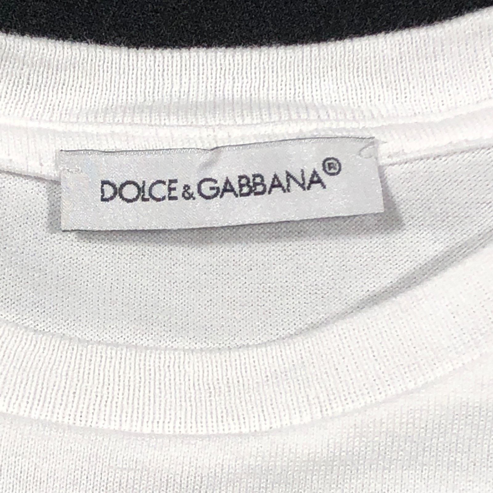 Dolce & Gabbana Dolce & Gabbana Scrible Logo White Tee Size Kids Youth 5 5T Size US XXS / EU 40 - 4 Thumbnail