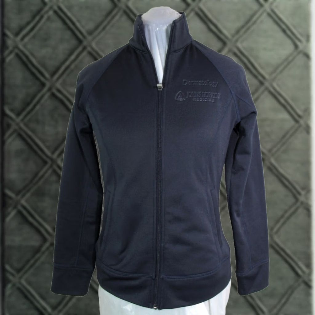 Vintage JOHN HOPKINS MEDICINE Dermatology Navy Blue Womens Small Jacket Size S / US 4 / IT 40 - 1 Thumbnail
