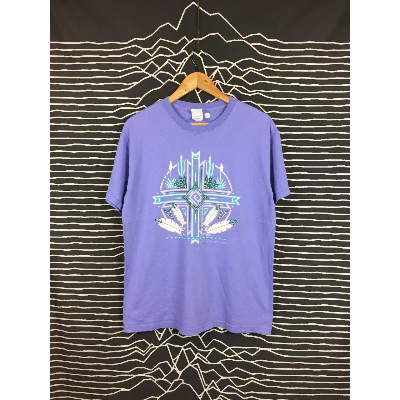 Gildan × Vintage Vtg Y2K Arizona Tribal Native Aztec Graphic Tee Size M Size US M / EU 48-50 / 2 - 2 Thumbnail