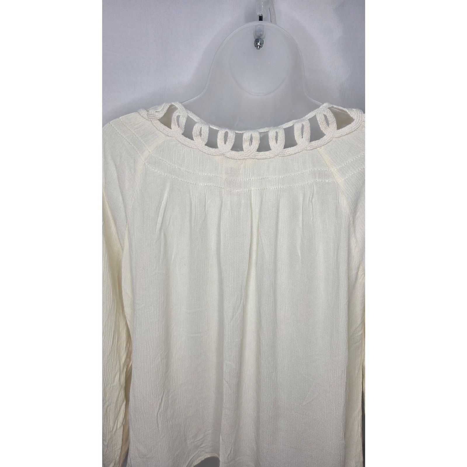 Other Sundance Cream Gauze Crochet Neckline Boho Peasant Top M Size M / US 6-8 / IT 42-44 - 9 Thumbnail