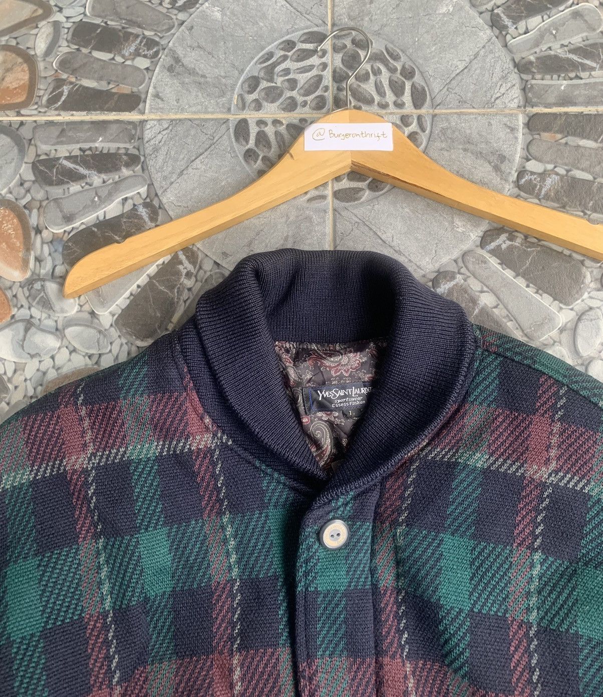 Vintage × Yves Saint Laurent Vintage Yves Saint Laurent Wool Tartan Plaid Jacket Size US L / EU 52-54 / 3 - 4 Thumbnail