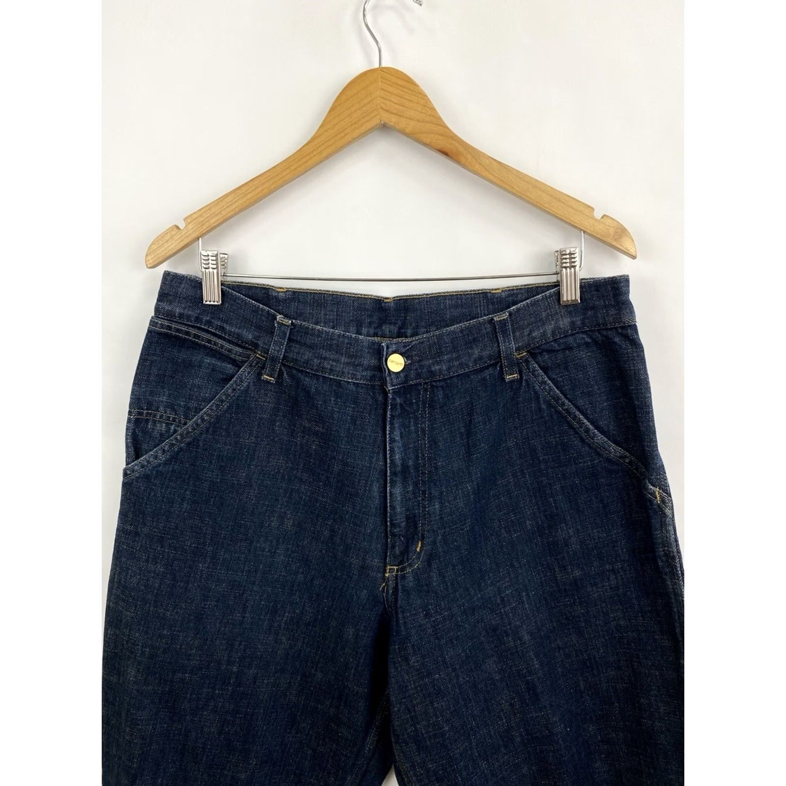 Carhartt VINTAGE Carhartt Jeans 90s Blue 34/32 Men Jeans 90s Vintage Carhartt Work Jeans Mens Blue 90s Size US 34 / EU 50 - 6 Thumbnail