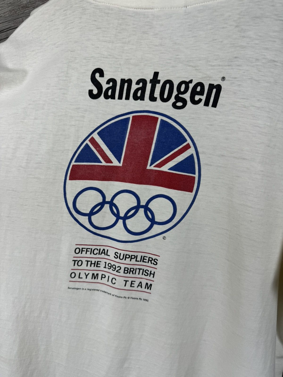 Vintage OFFICIAL SUPPLIERS TO THE 1992 BRITISH OLYMPIC TEAM TEE Size US XL / EU 56 / 4 - 16 Thumbnail