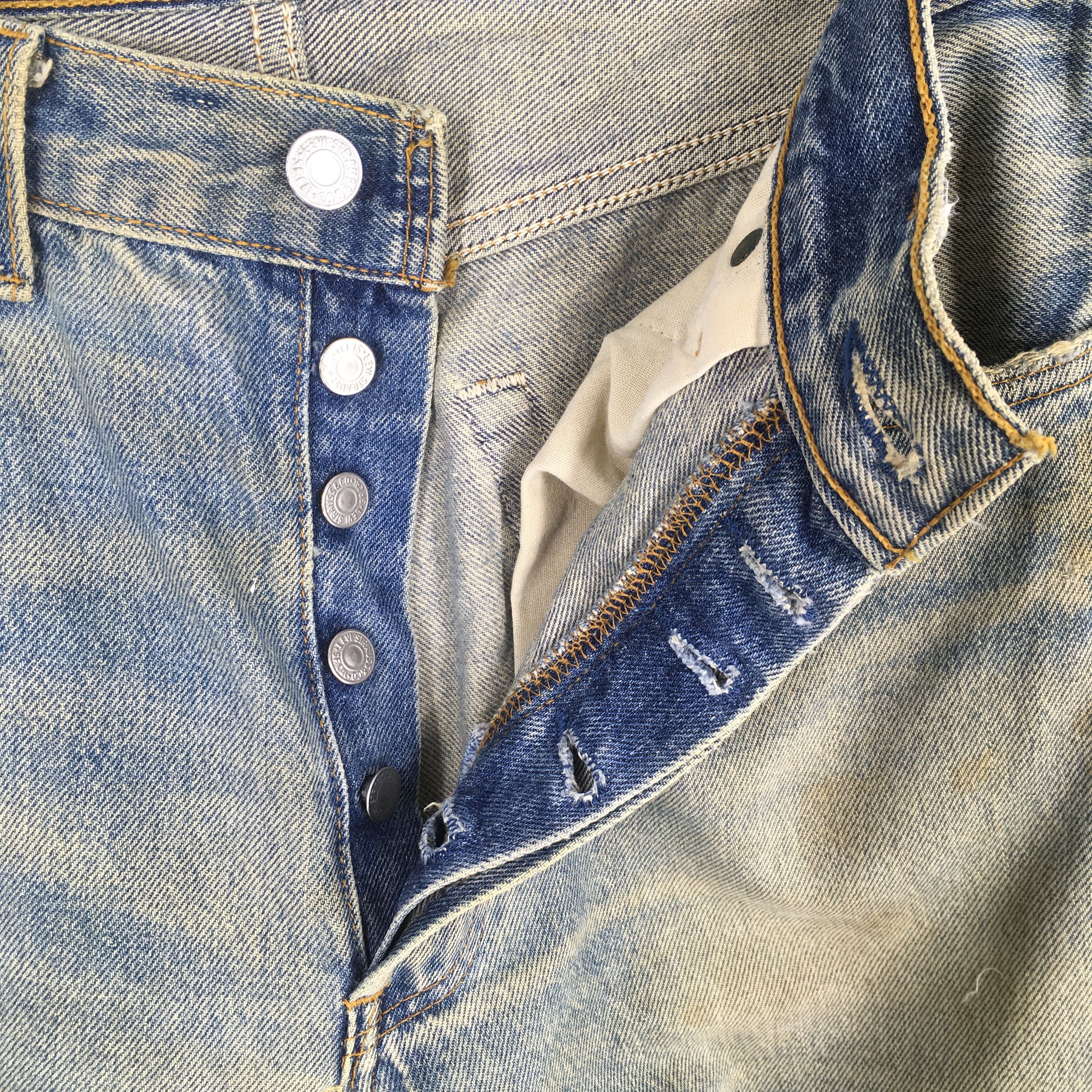 Levi's Size 30x32 Vintage 90s Levi's 501 Straight Cut Jeans S27 Size US 30 / EU 46 - 6 Thumbnail