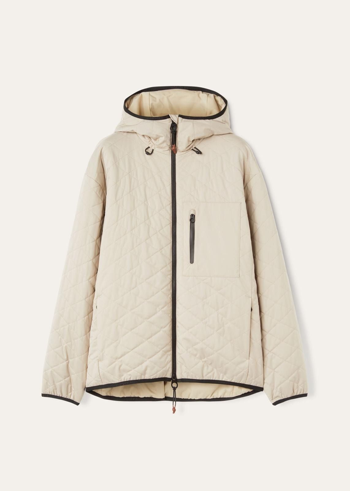 Loro Piana o1srvl11e0126 FAO5537 Quilted Hooded Bomber Jacket in Beige Size M / US 6-8 / IT 42-44 - 1 Thumbnail