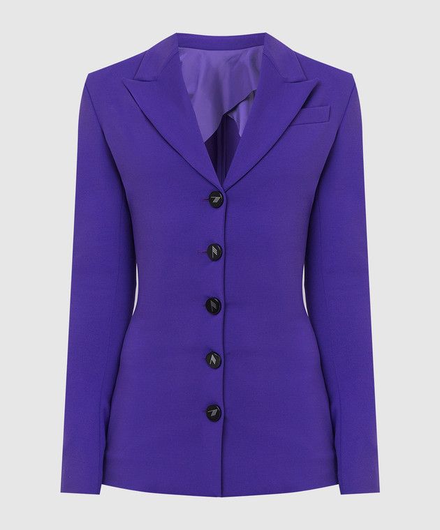 The Attico o1mle0526 Monica Blazer in Purple Size XS / US 0-2 / IT 36-38 - 1 Thumbnail