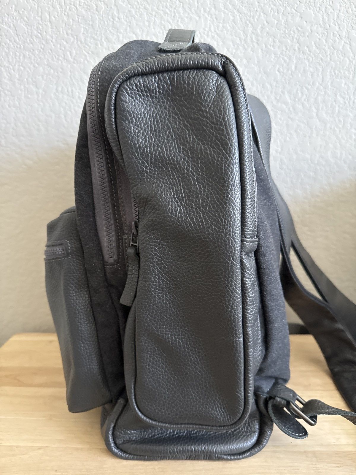 National Standard Charcoal Grey Multi Material Functional Backpack Size ONE SIZE - 8 Thumbnail