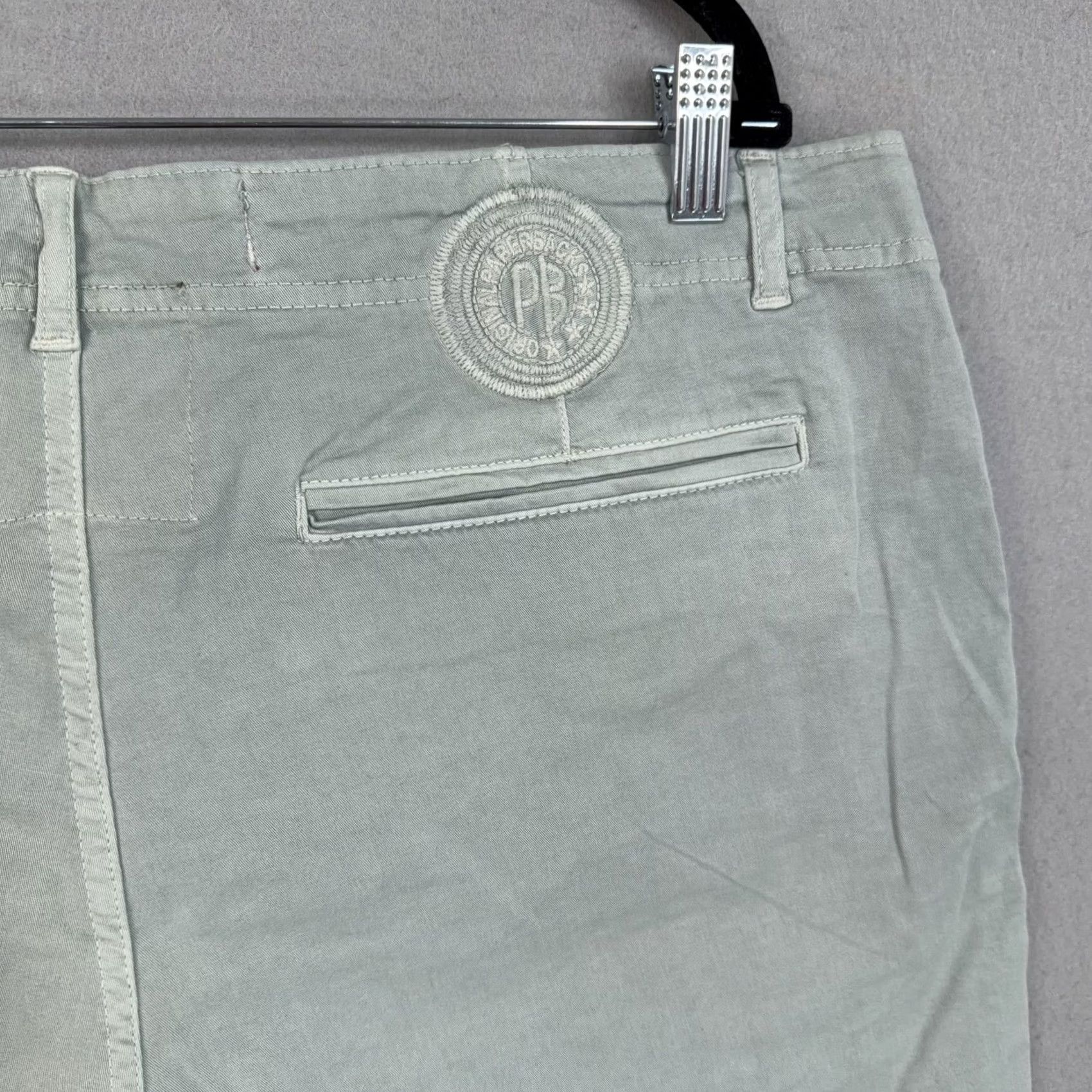 Vintage Original Paperbacks Shorts Mens 38 Light Green Chino Cotton Stretch Logo Size US 38 / EU 54 - 7 Thumbnail