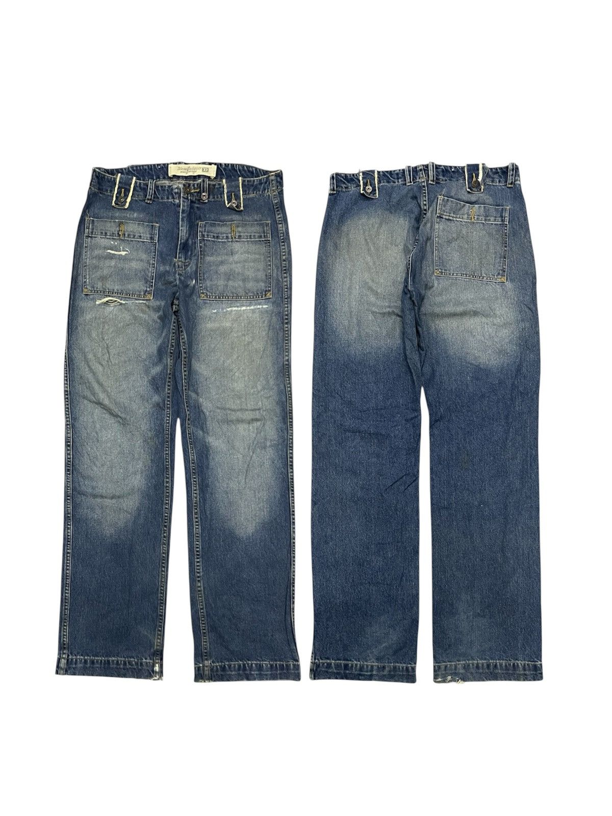 Diesel 90s DIESEL BUSH BAGGY JEANS SINGLE POCKET BACK RARE Size US 33 - 1 Thumbnail