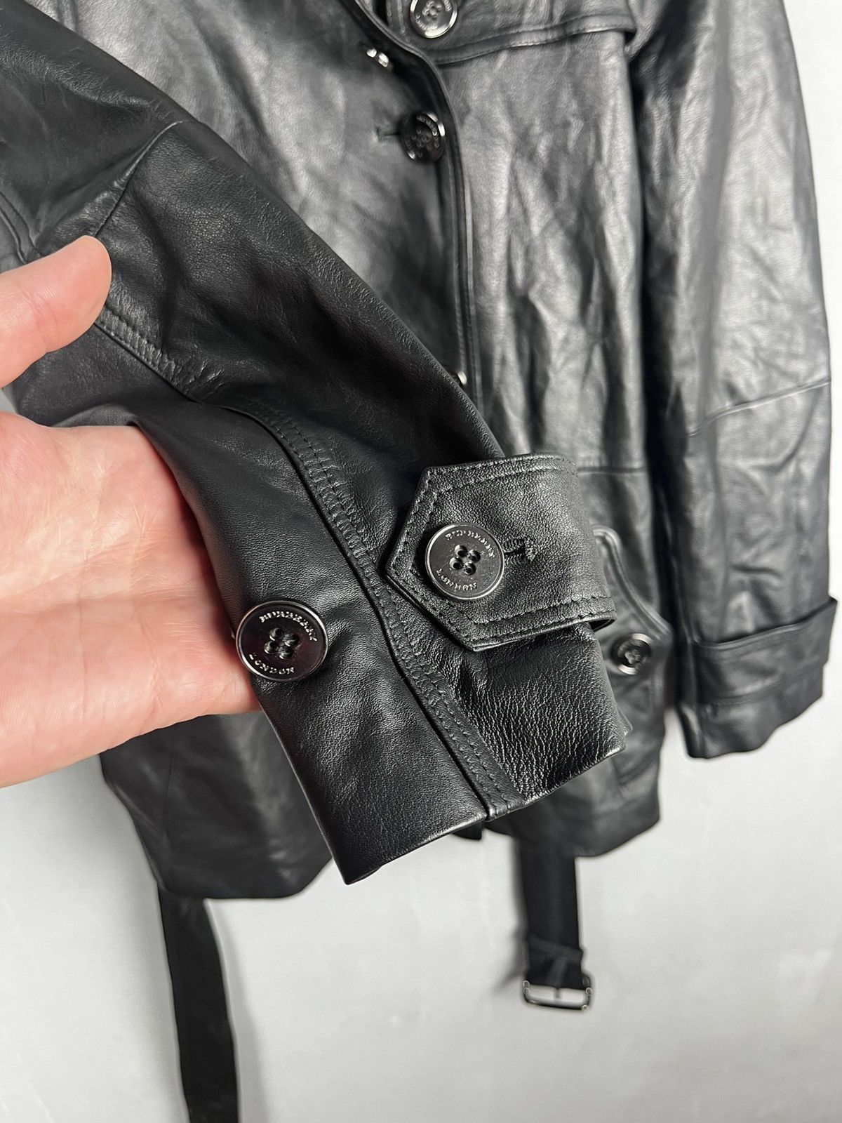 Burberry Burberry avant garde y2k leather coat jacket RARE Size M / US 6-8 / IT 42-44 - 7 Thumbnail