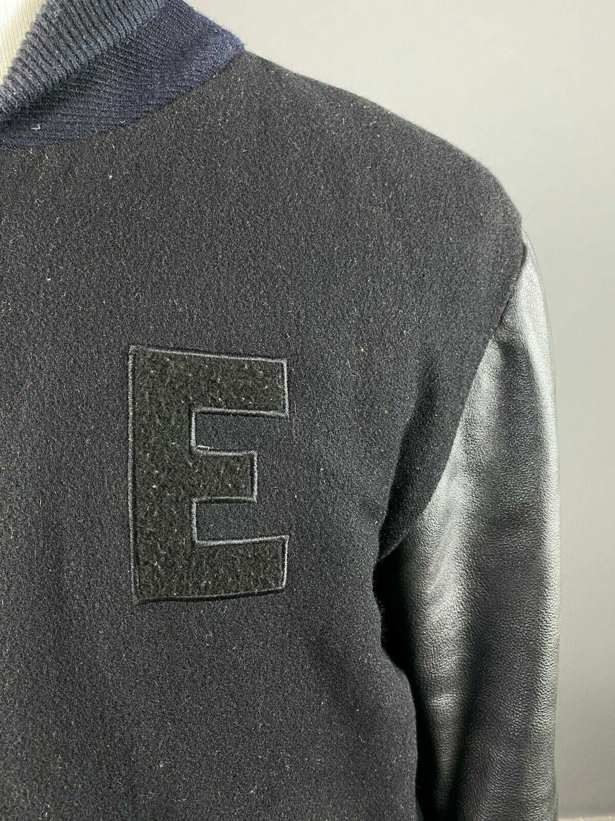 Edwin Edwin Baseball Jacket Black Wool Leather Sleeves Size XL Size US XL / EU 56 / 4 - 3 Thumbnail