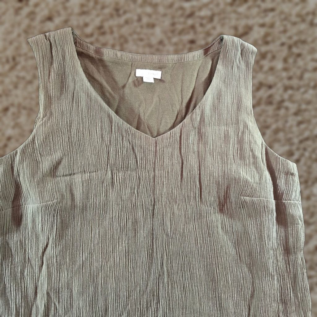 J. Jill J Jill Dress Women Petite Medium Green Textured Asymmetrical Casual Capsule Size M / US 6-8 / IT 42-44 - 1 Thumbnail