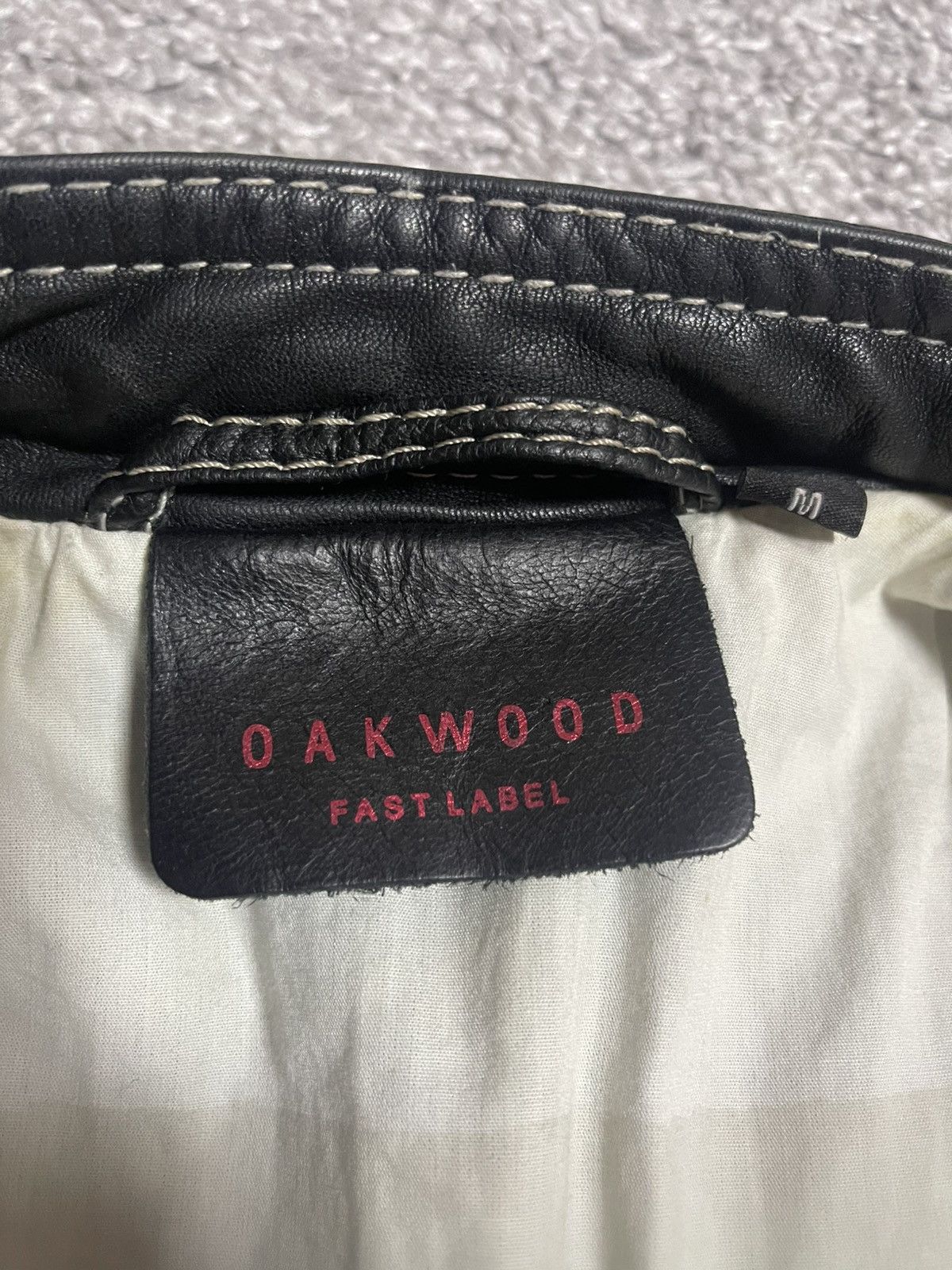 Japanese Brand × Vintage OAKWOOD VINTAGE Y2K LEATHER JACKET BLACK SIZE M-S Size M / US 6-8 / IT 42-44 - 14 Thumbnail
