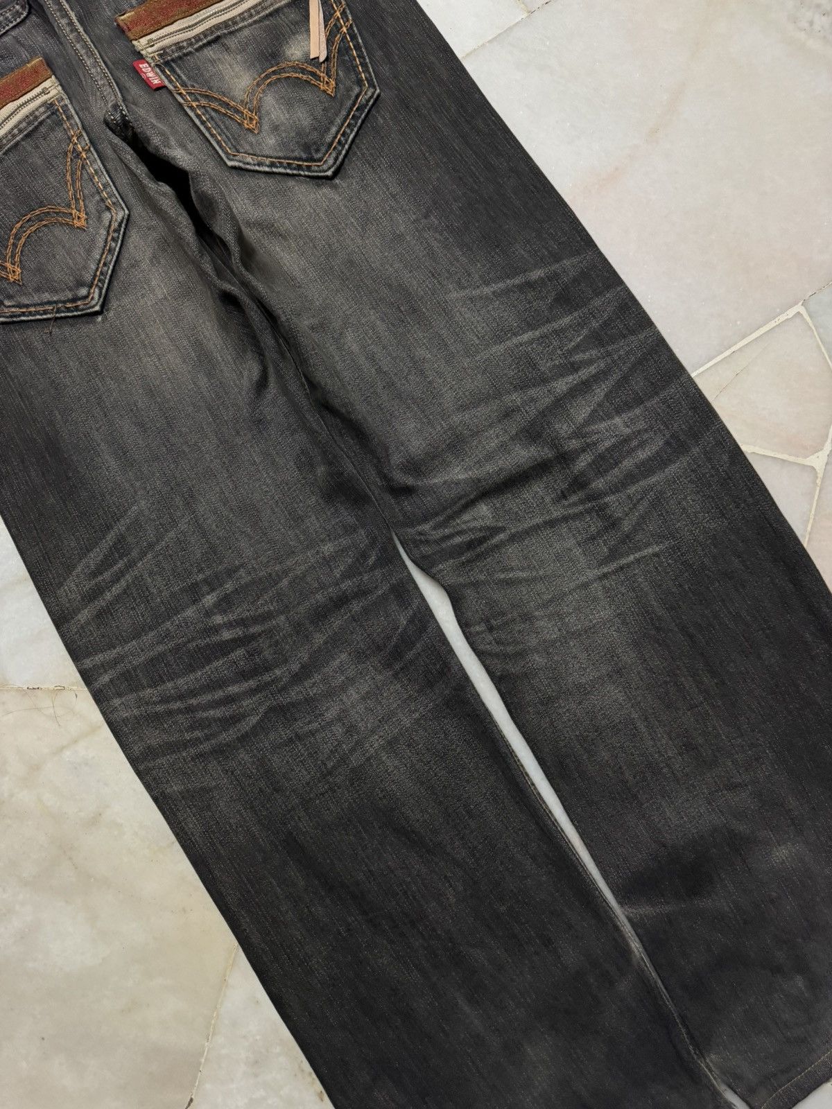 Japanese Brand 90's Vintage Japanese Faded Distressed Black Jeans Size US 34 / EU 50 - 14 Thumbnail