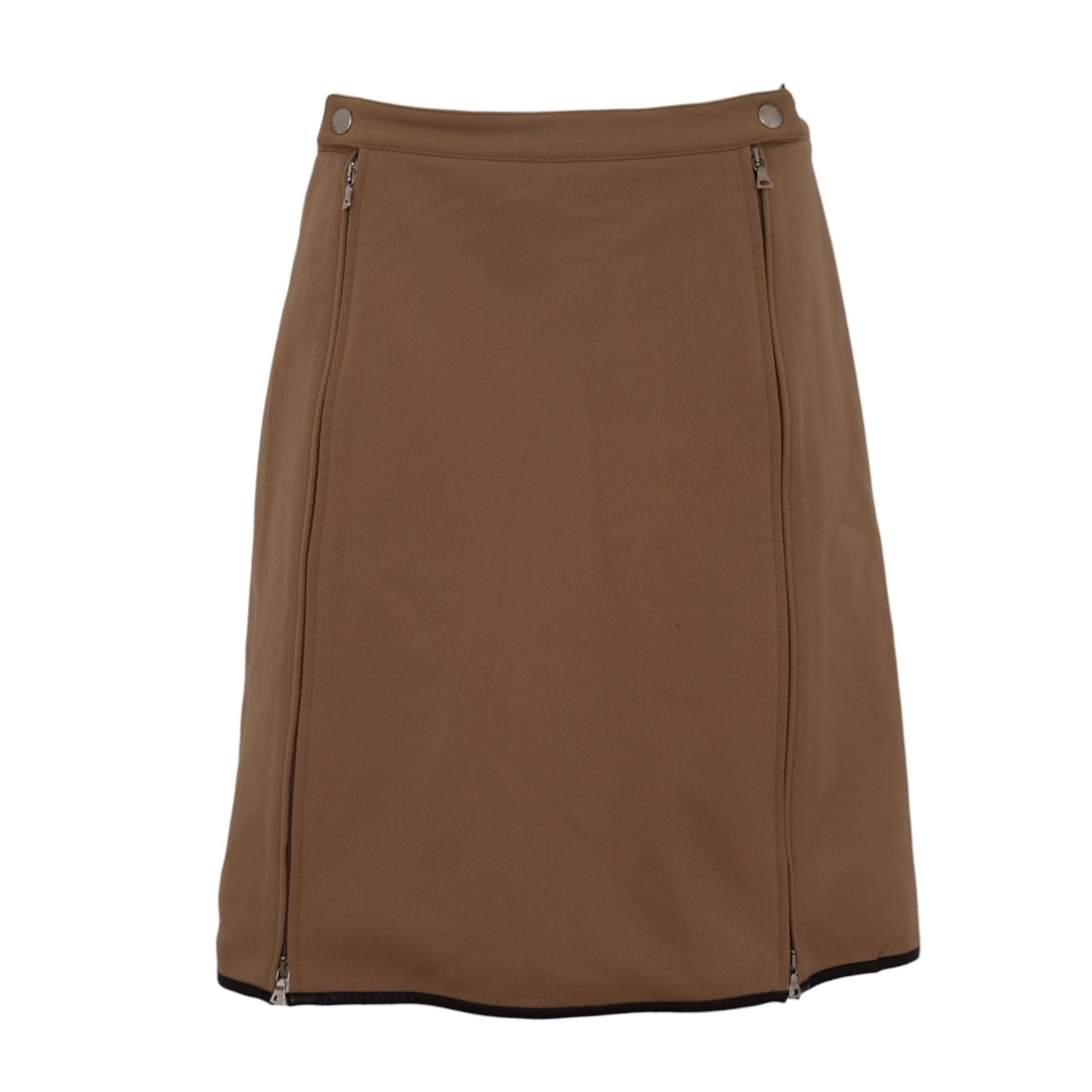 image of Prada Sport Y2K Double Zip Skirt in Beige, Women's (Size 28)