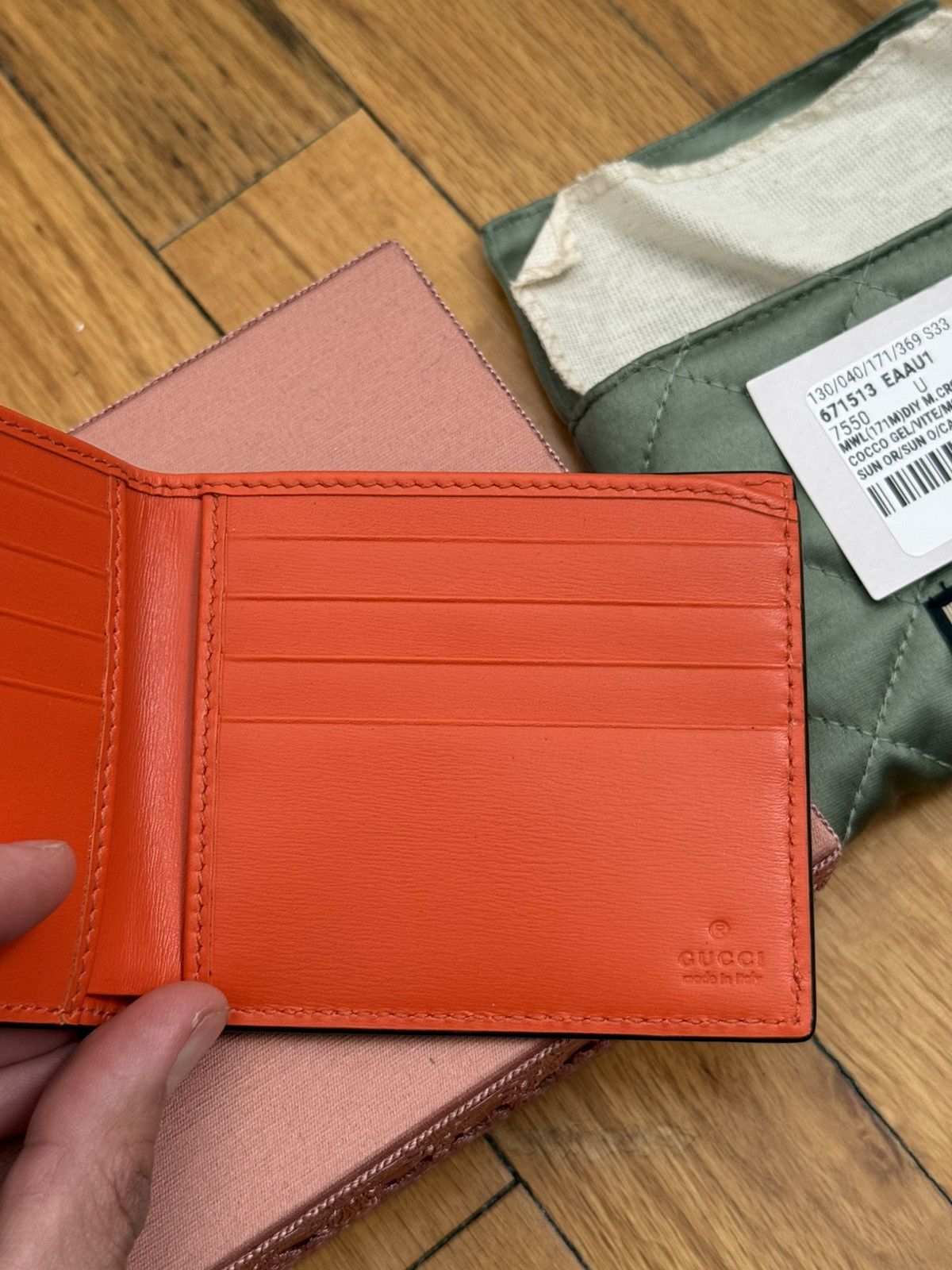 Gucci Gucci Real Crocodile Bifold Wallet Size ONE SIZE - 4 Thumbnail