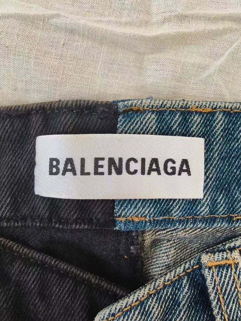 Balenciaga Balenciaga Wash Dyed Yin-Yang Color Blocked Denim Pants Size 25" / US 0 / IT 36 - 3 Thumbnail