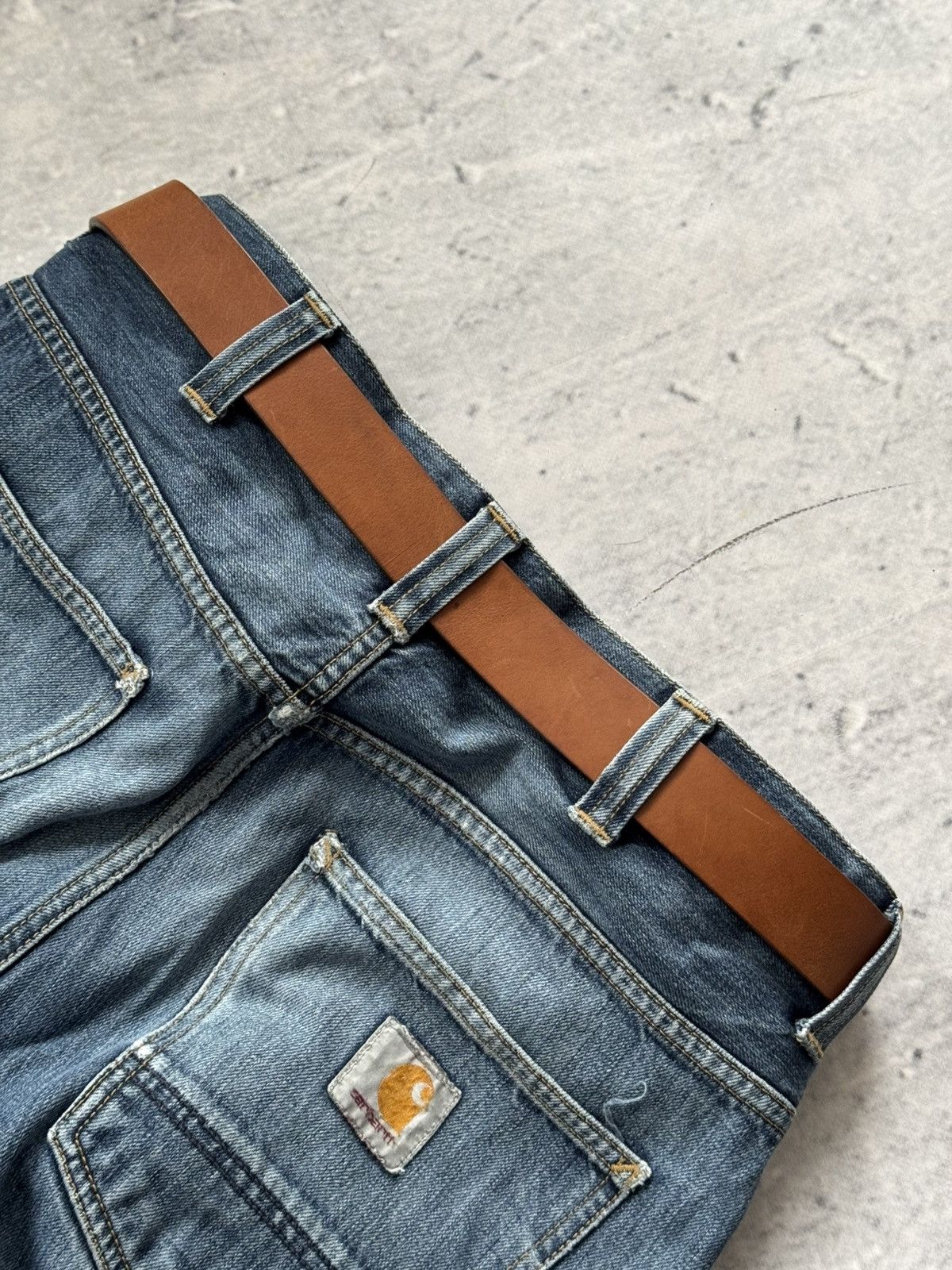 Japanese Brand × Vintage Vintage belt Avant-Garde leather brown Size ONE SIZE - 2 Thumbnail