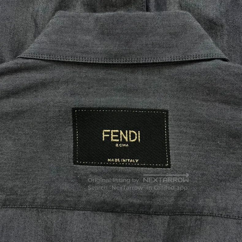 Fendi Fendi size 38 SS22 Solid Straight Sleeve Long Sleeve Shirt Size US S / EU 44-46 / 1 - 7 Thumbnail