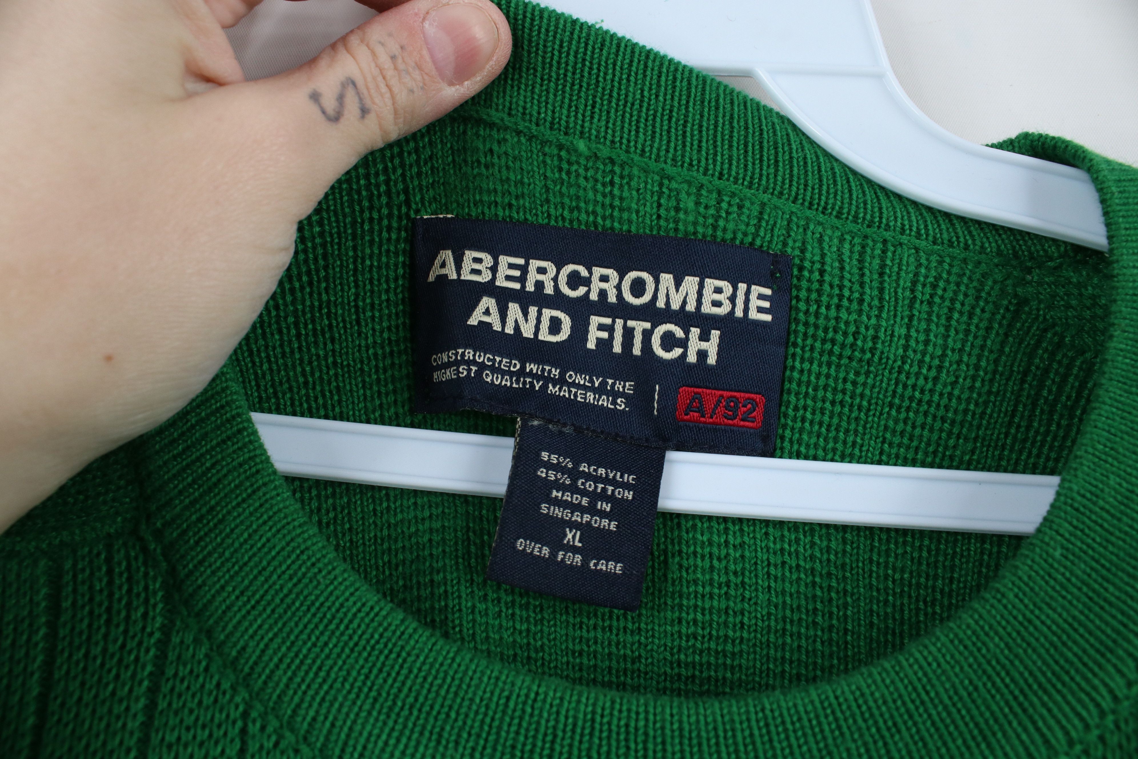 Abercrombie & Fitch × Vintage Vintage 90s Abercrombie & Fitch Ribbed Knit Crewneck Sweater Size US XL / EU 56 / 4 - 5 Thumbnail