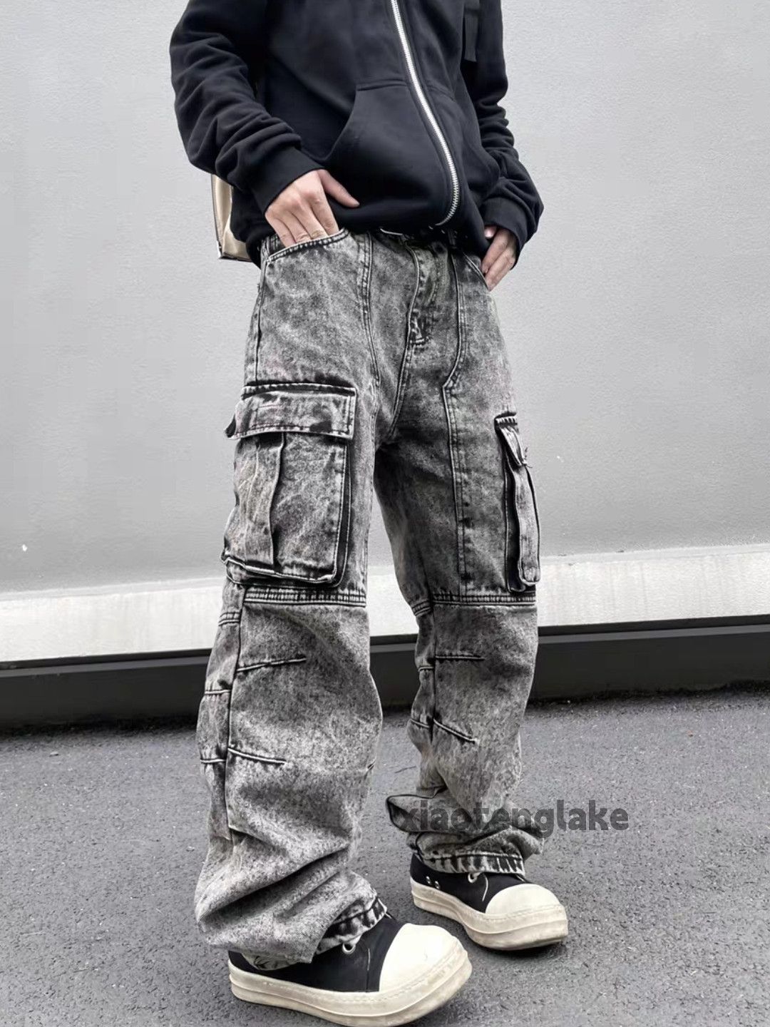 Jean × Vintage washed faded loose baggy skate hiphop cargo jeans Size US 28 / EU 44 - 8 Thumbnail