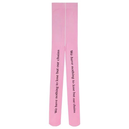Praying PRAYING pink chains TIGHTS Size 26" / US 2 / IT 38 - 1 Thumbnail
