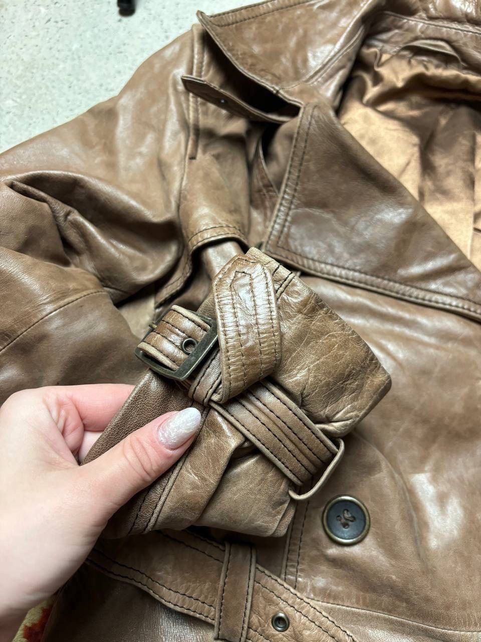Vintage Vintage Y2K Aviator Leather Motorcycle Jacket Cowboy Style Size US M / EU 48-50 / 2 - 5 Thumbnail