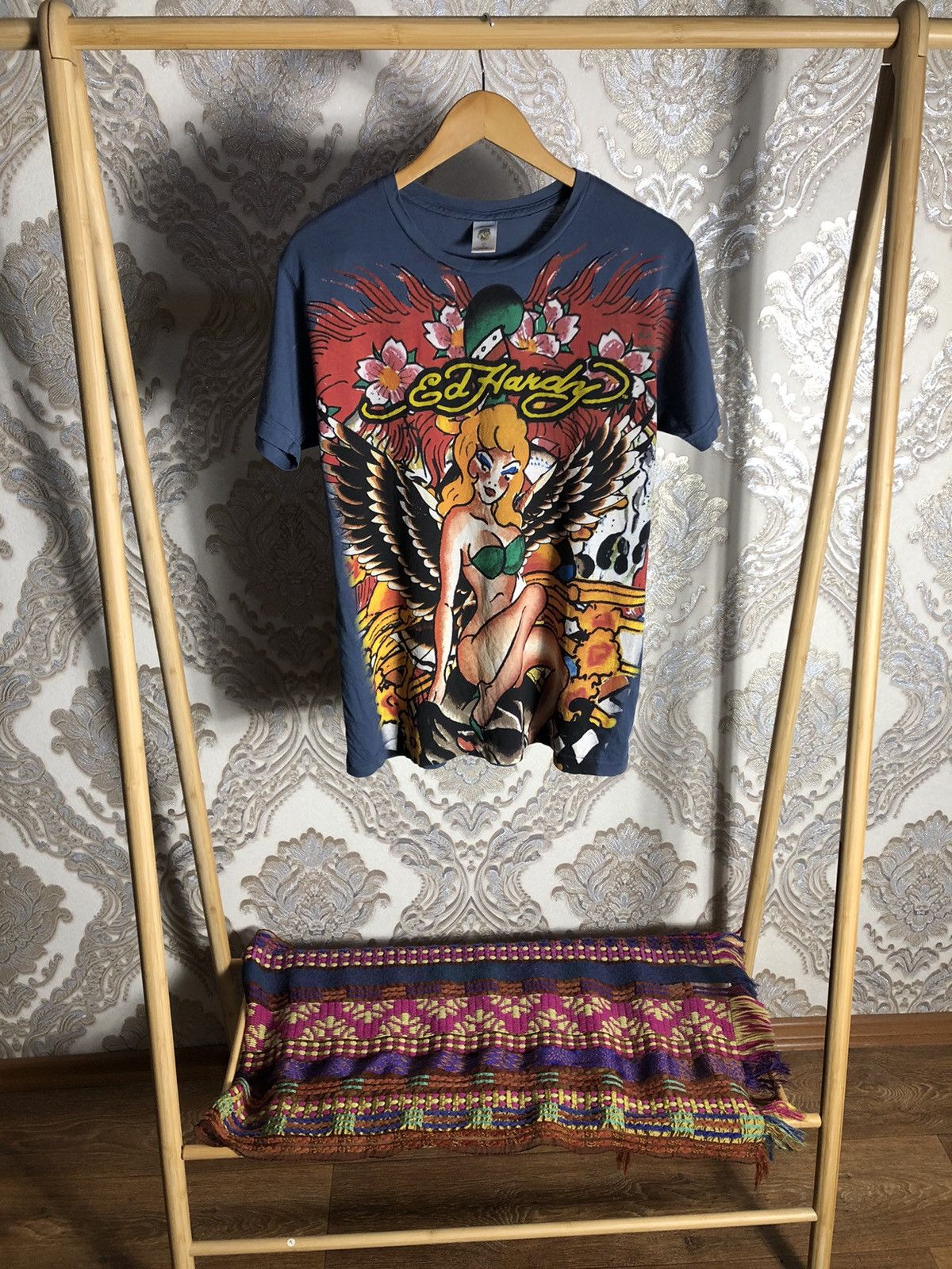 Ed Hardy × Vintage VERY RARE ED HARDY DOUBLE PRINTED SEXY GIRLS T-SHIRT Y2K 90s Size US S / EU 44-46 / 1 - 1 Thumbnail