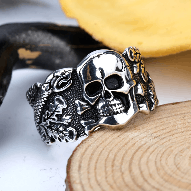 Other SIZE 10 925 Sterling Silver Unique Skull Ring Size ONE SIZE - 1 Thumbnail