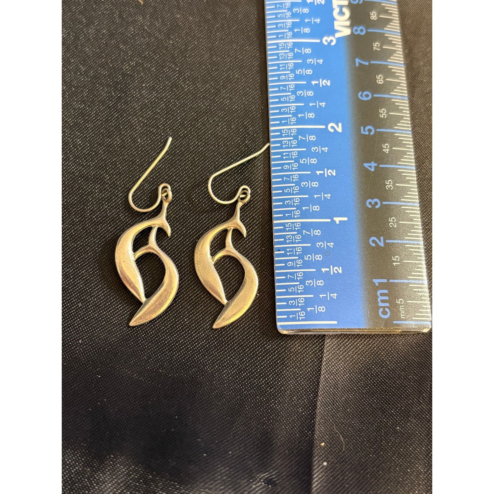 Kenneth Jay Lane Vintage KENNETH Jay Lane Modernist Drop Earrings Signed Size ONE SIZE - 2 Thumbnail