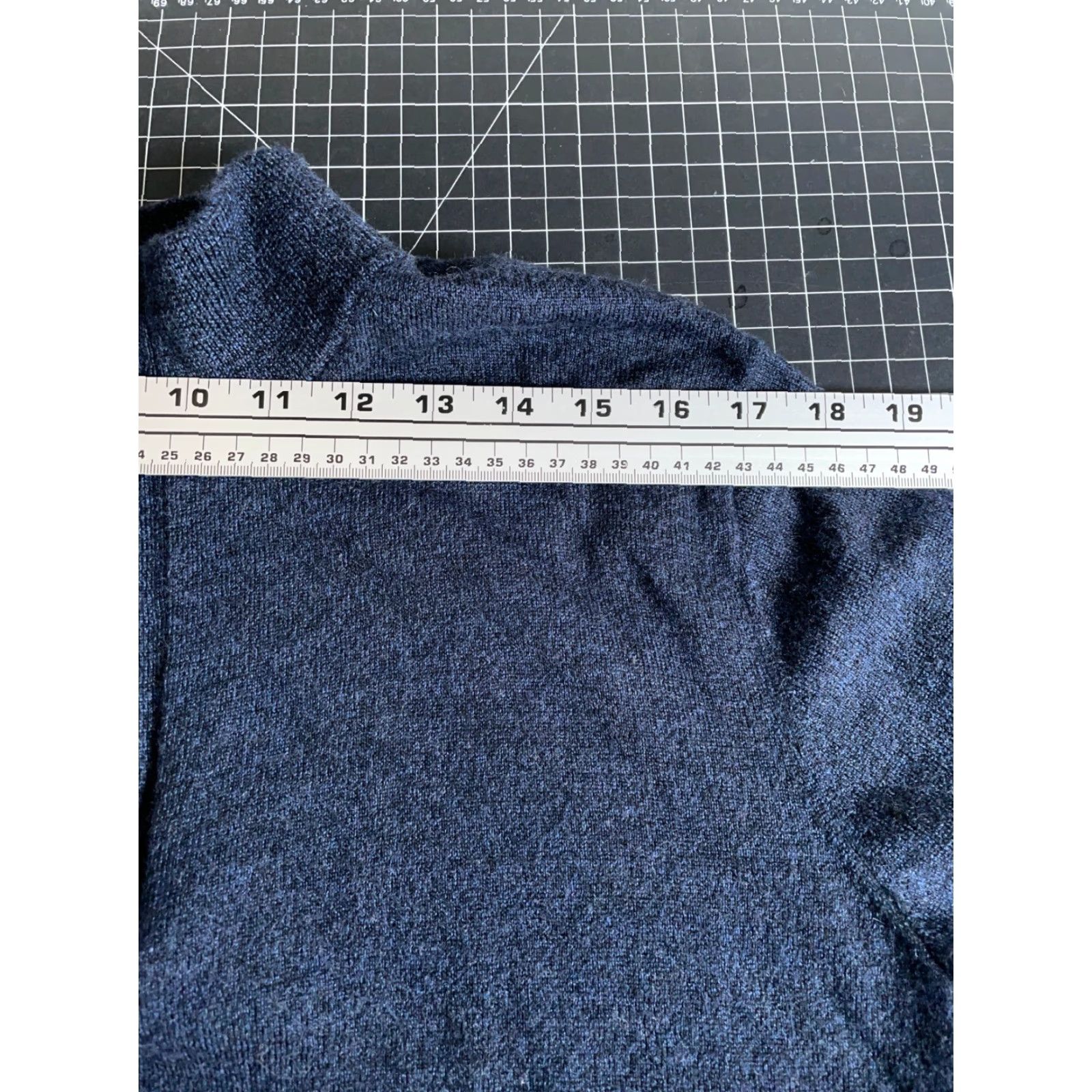 Vintage Artefact Merino Wool Sweater Men’s Large Dark Blue 1/4 Zip Pullover Lightweight Size US L / EU 52-54 / 3 - 7 Thumbnail