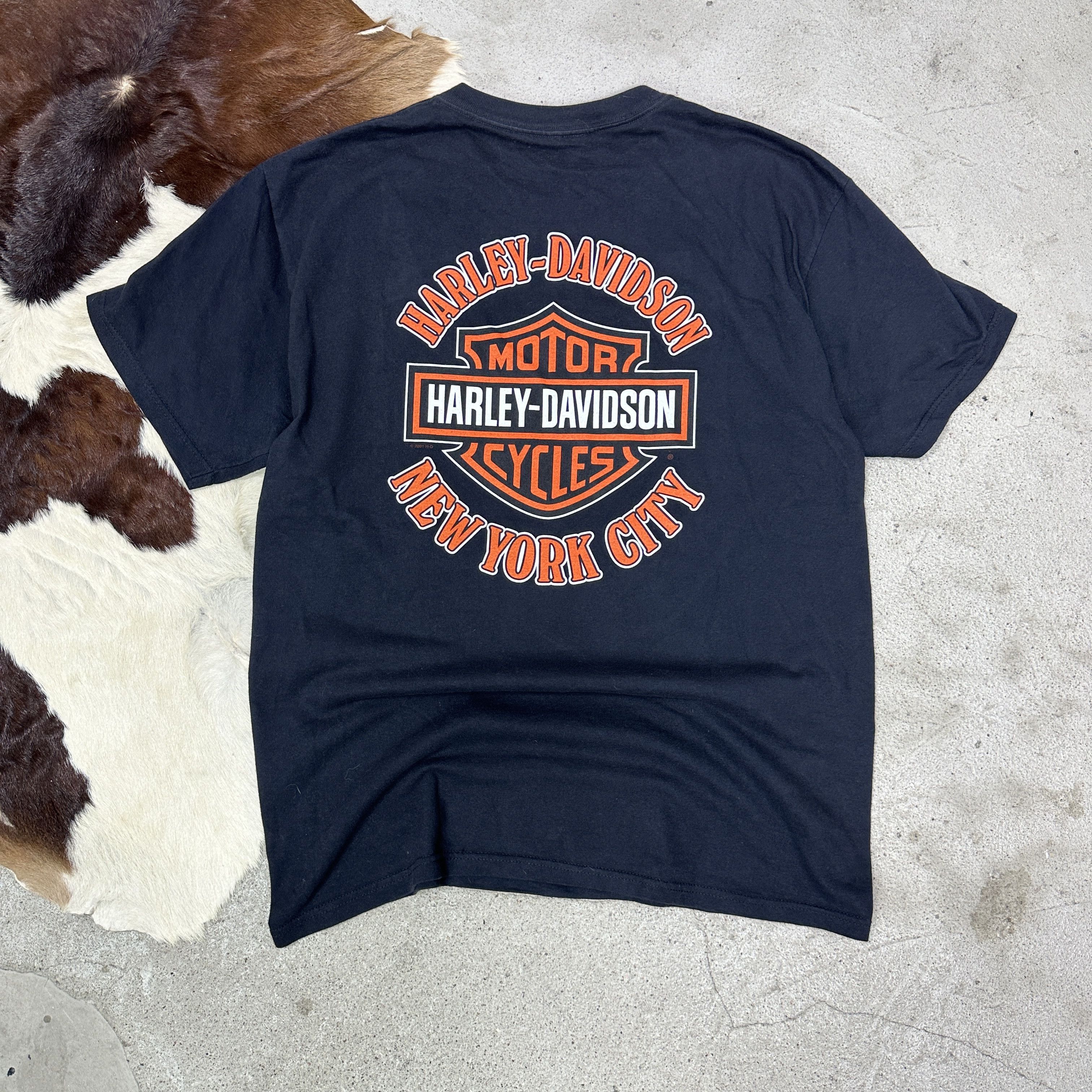 Harley Davidson Vintage Moto Biker Grunge Harley Davidson T-shirt Y2K Size US L / EU 52-54 / 3 - 2 Thumbnail