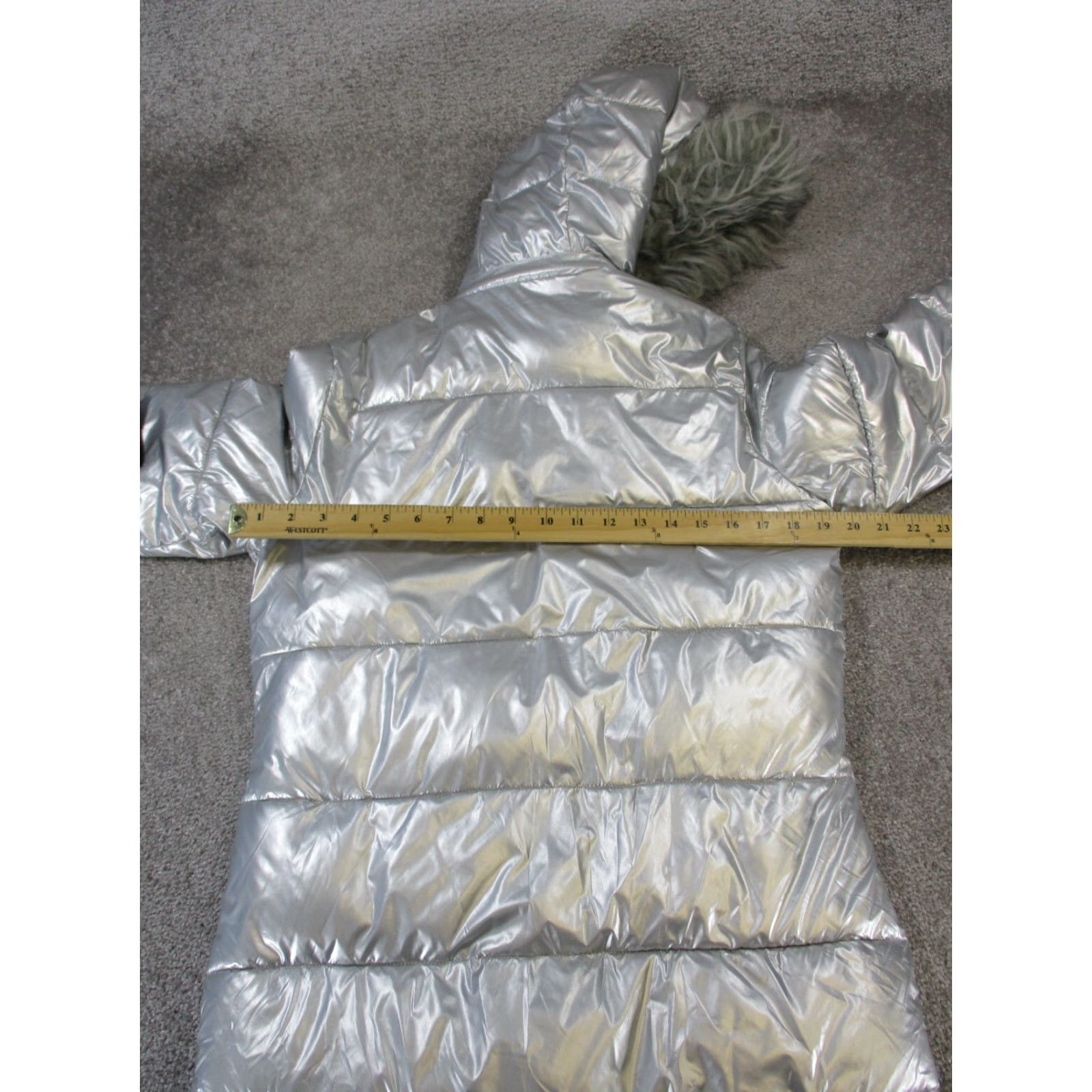 Diesel Diesel Jacket Womens 14 Gray Silver Insulated Puffer Parka - Medium - Silver - Button Zipper - Regular Fit - Women - Coat/Outerwear Size XL / US 12-14 / IT 48-50 - 5 Thumbnail