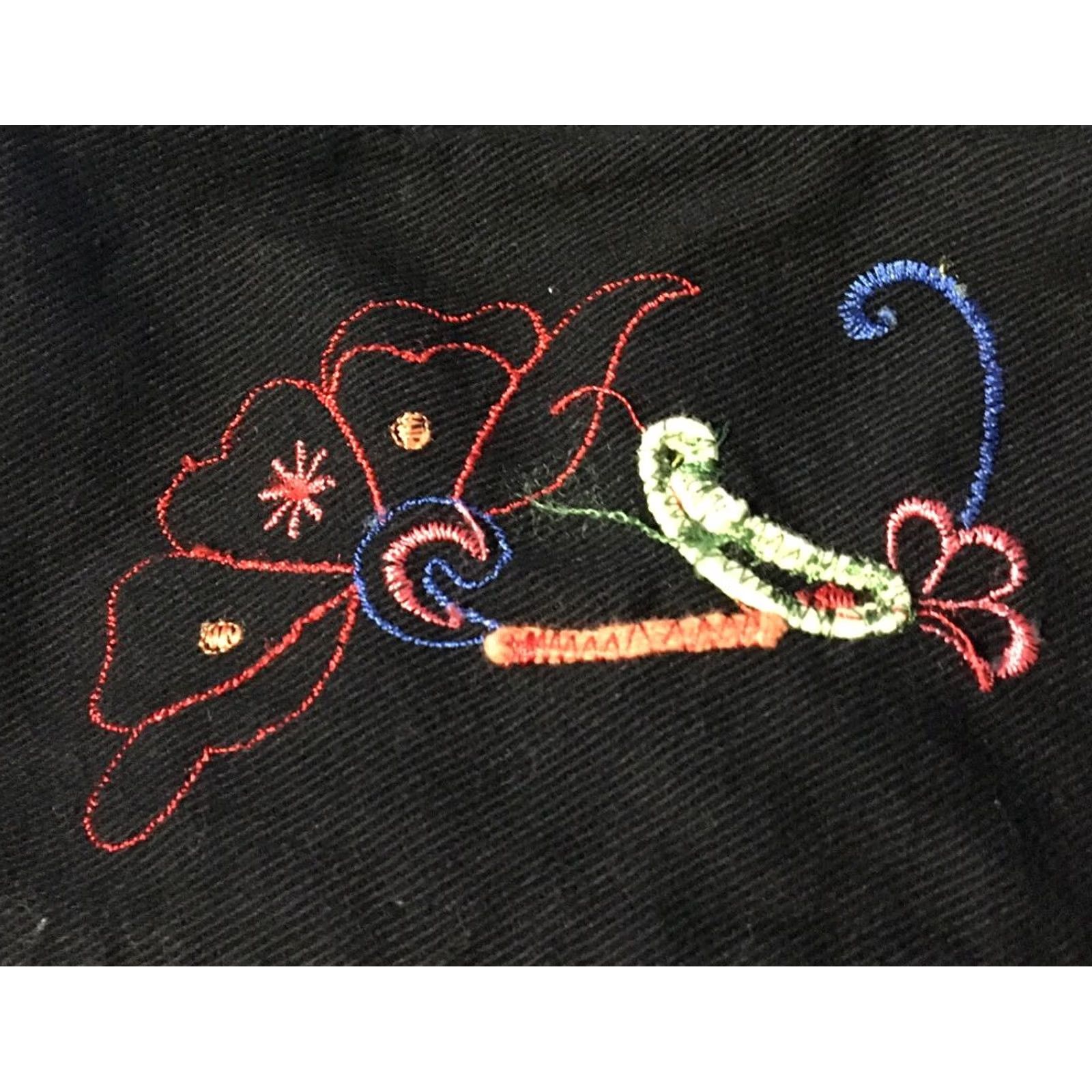 Vintage VINTAGE White Stag Shirt Womens L Black Vtg 90s Embroidered Flowers Art Nature Animals Grunge 80s USA Size L / US 10 / IT 46 - 6 Thumbnail