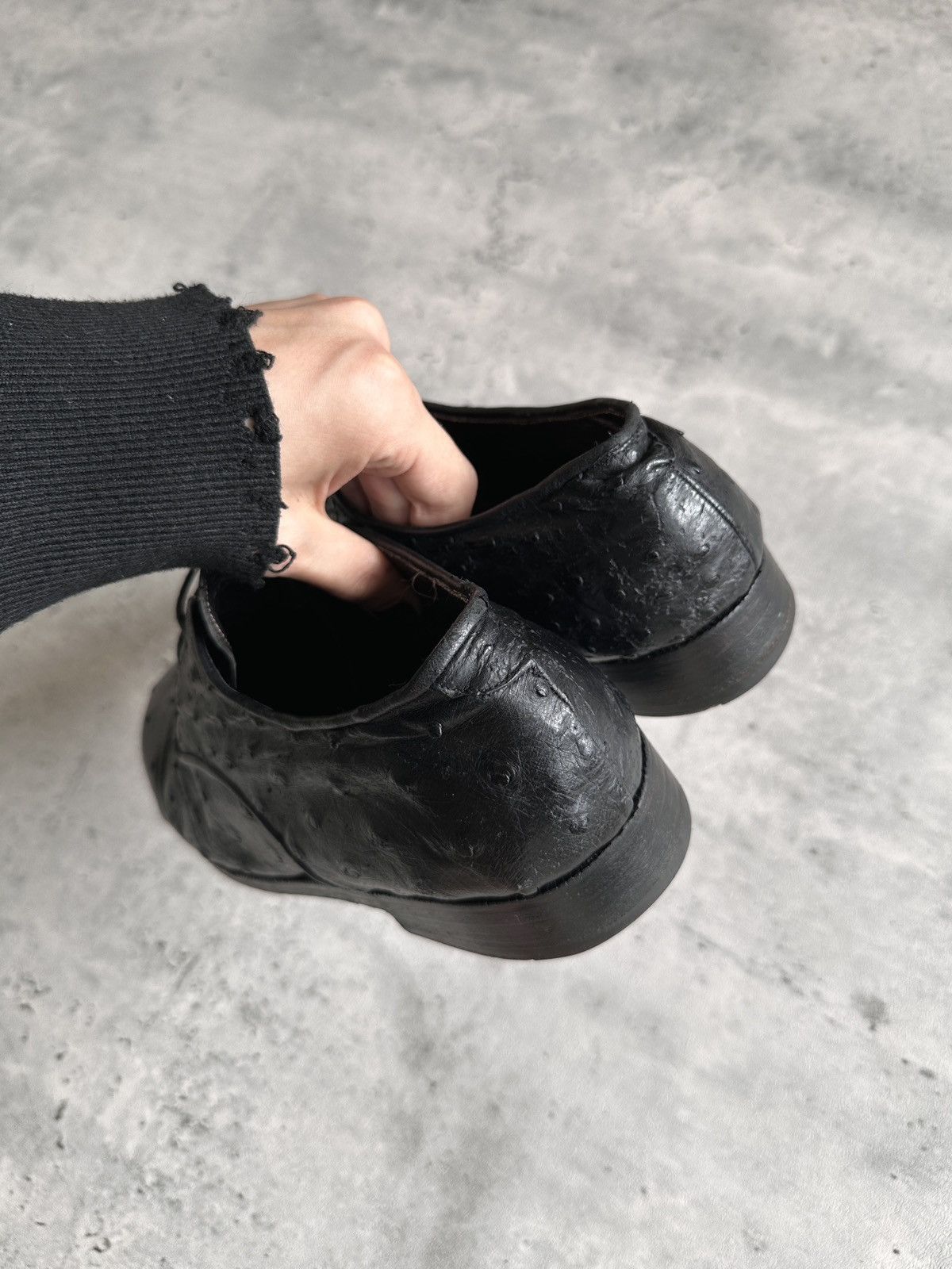 Other 1960-1970s AUSTRIAN HANDMADE OSTRICH LEATHER DERBY Size US 9 / EU 42 - 2 Thumbnail