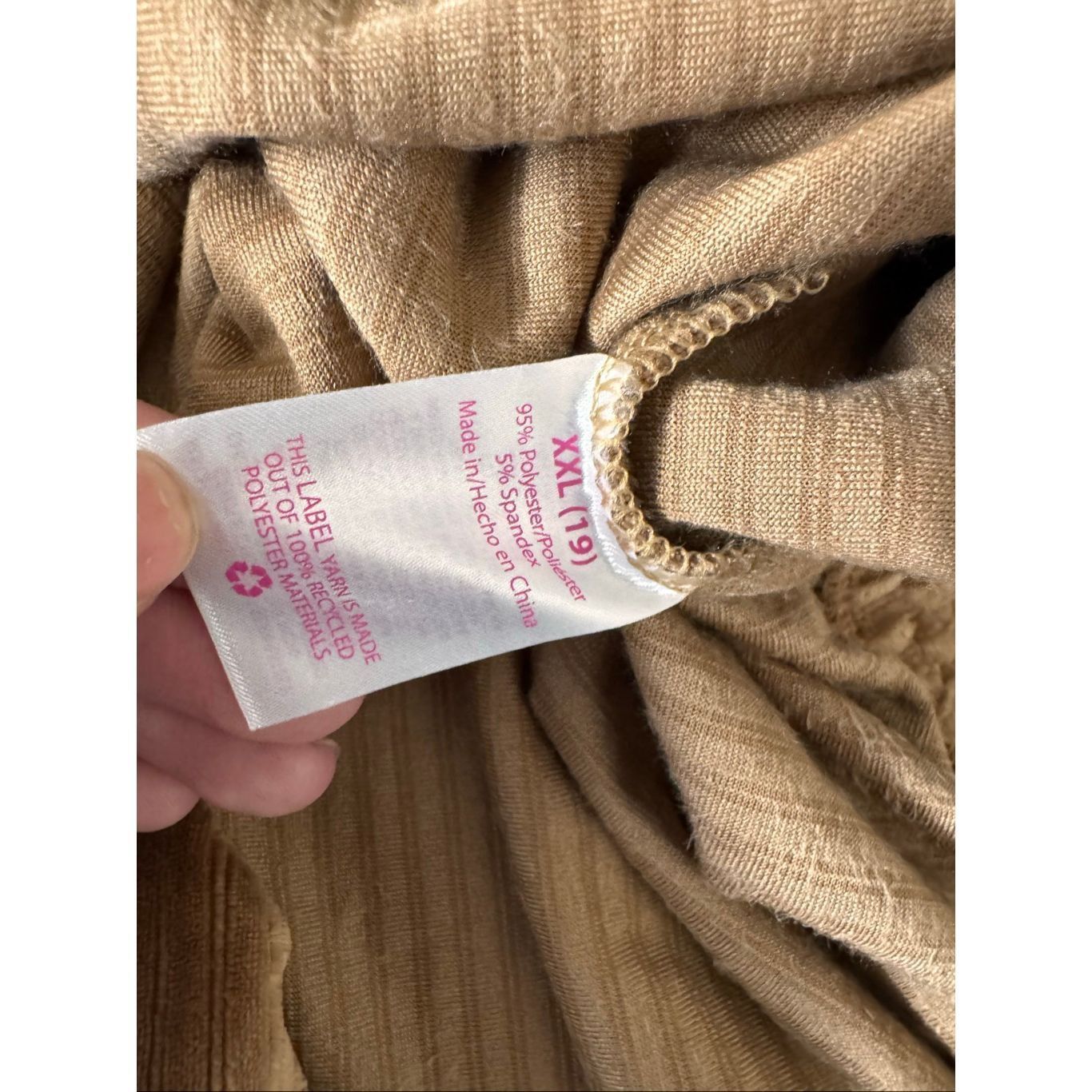 Other No Boundaries Tan Velour Hoodie XXL 19 | Cozy Soft Ribbed Pullover | Plus Size Loungewear Size XXL / US 16-18 / IT 52-54 - 5 Thumbnail
