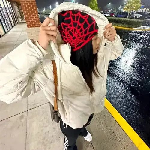 Kollar Clothing Spider Web Pattern Pullover Knitted Hat Size ONE SIZE - 2 Thumbnail
