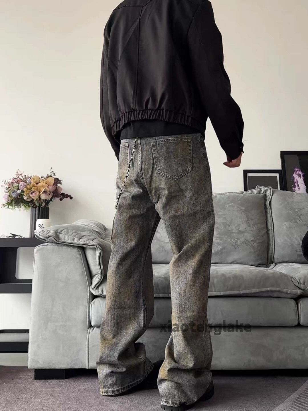 Jean × Vintage washed faded cleanfit yuppie bootcut grunge stain jeans Size US 30 / EU 46 - 4 Thumbnail